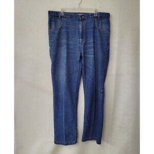 David Taylor Jeans Mens 38x30‎ (40x31) Blue Hidden Stretch Comfort Fit Waist
